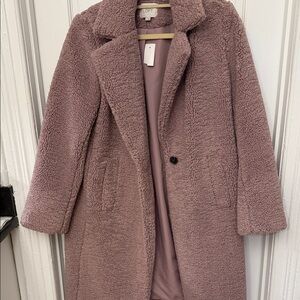 LOFT Women's Mauve Teddy Jacket